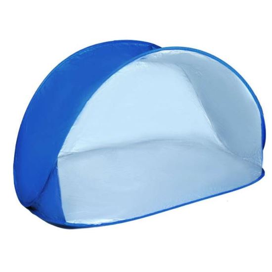 Cort plaja, cu protectie UV, husa, albastru, 150x100x80 cm, Isotrade