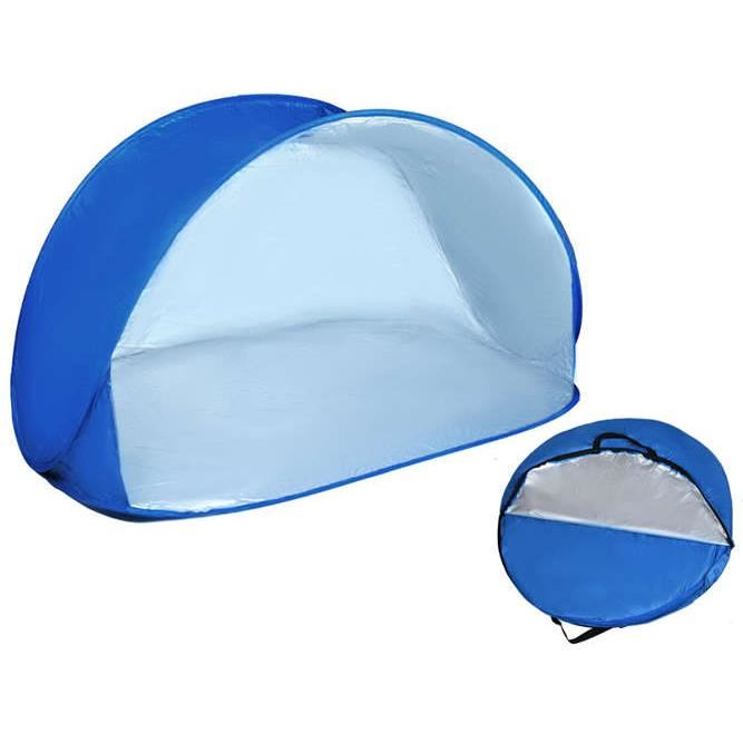 Cort plaja, cu protectie UV, husa, albastru, 150x100x80 cm, Isotrade - imagine 9