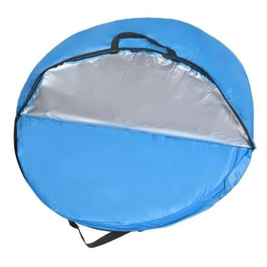 Cort plaja, cu protectie UV, husa, albastru deschis, 220x120x100 cm, Malatec - imagine 8