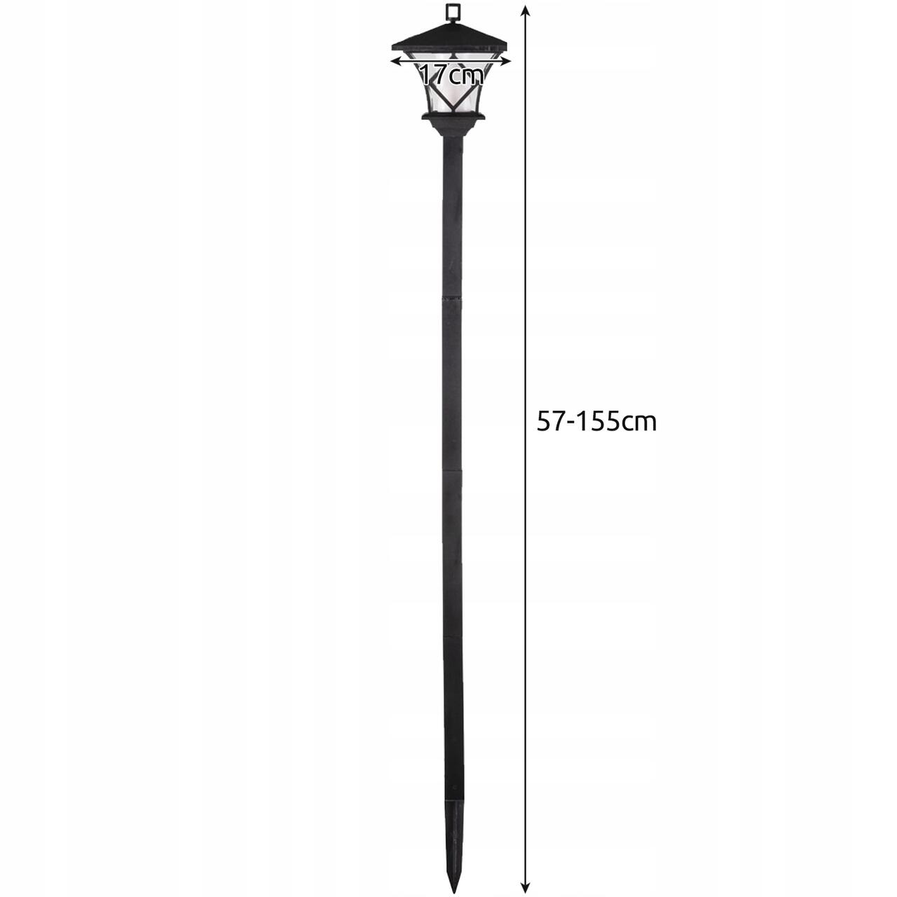 Lampa solara pentru gradina, Gardlov, model felinar, extensibila, 1.7x57-155 cm - imagine 9