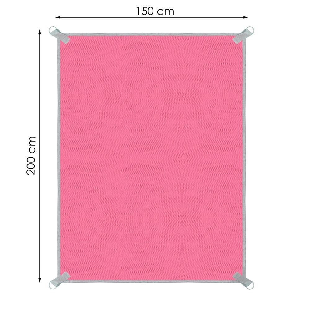 Patura plaja, anti-nisip, poliester, roz, 200x150 cm, Springos - imagine 25