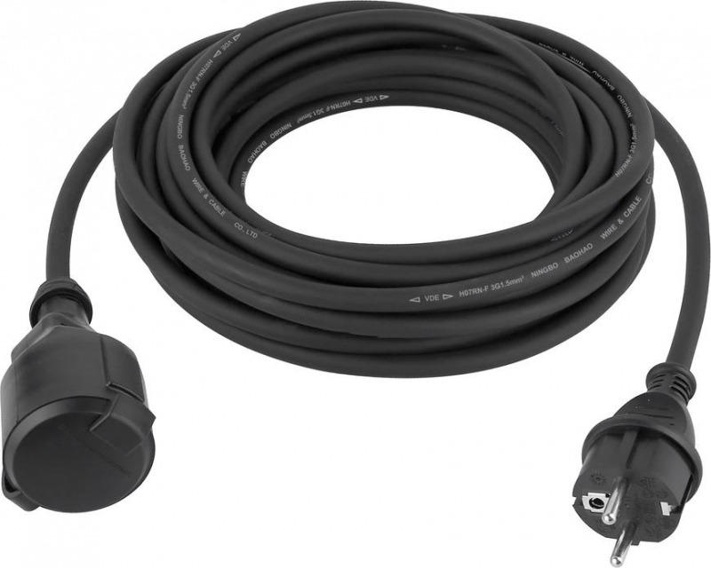 Cordon/prelungitor fisa si cupla pentru exterior, Strend Pro, 10 m