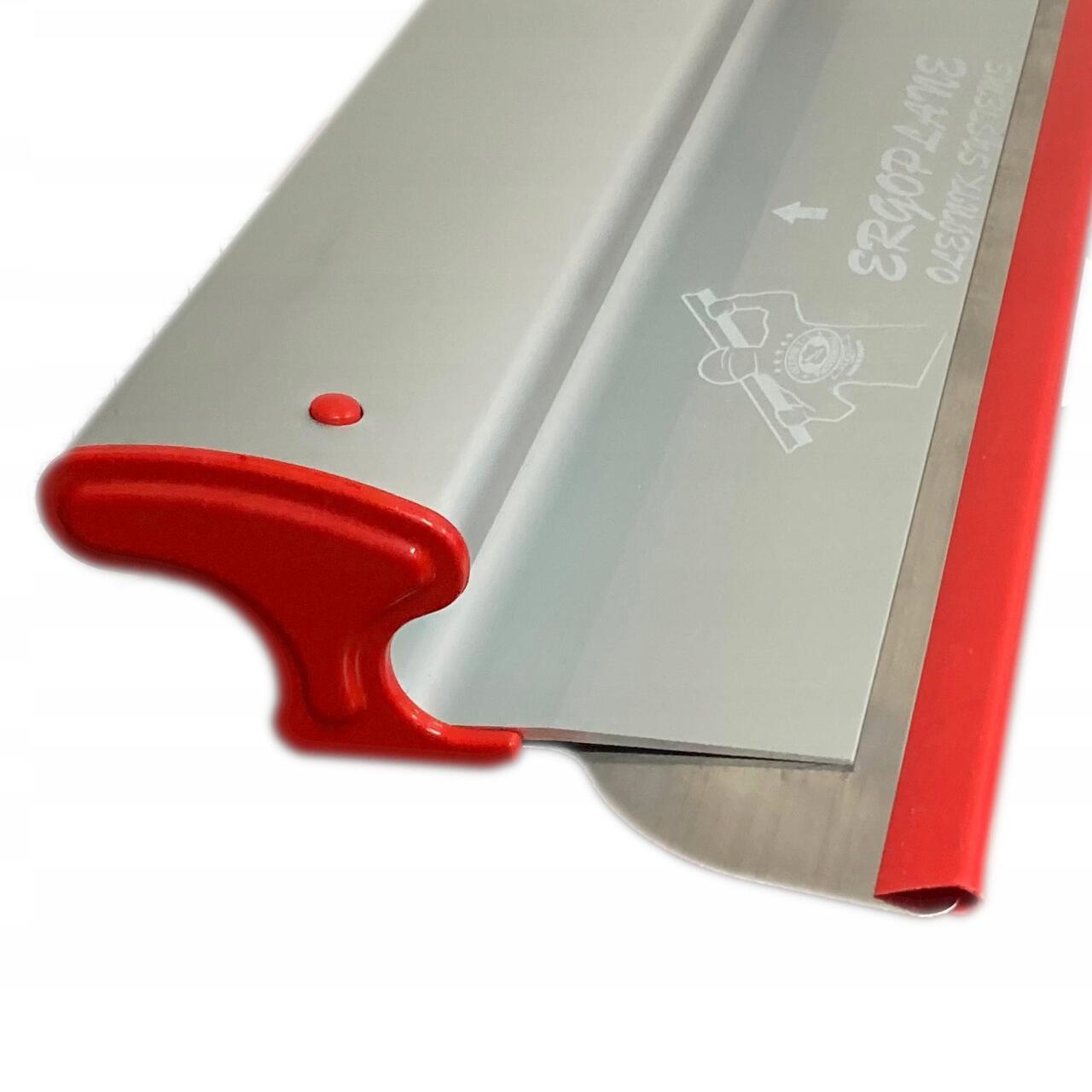 Set gletiera profesionala, aluminiu, lama inox, 60 cm x 0.3 mm, suport, maner prelungitor 1.2-2.2 m, rola gletuit, Ergoplane