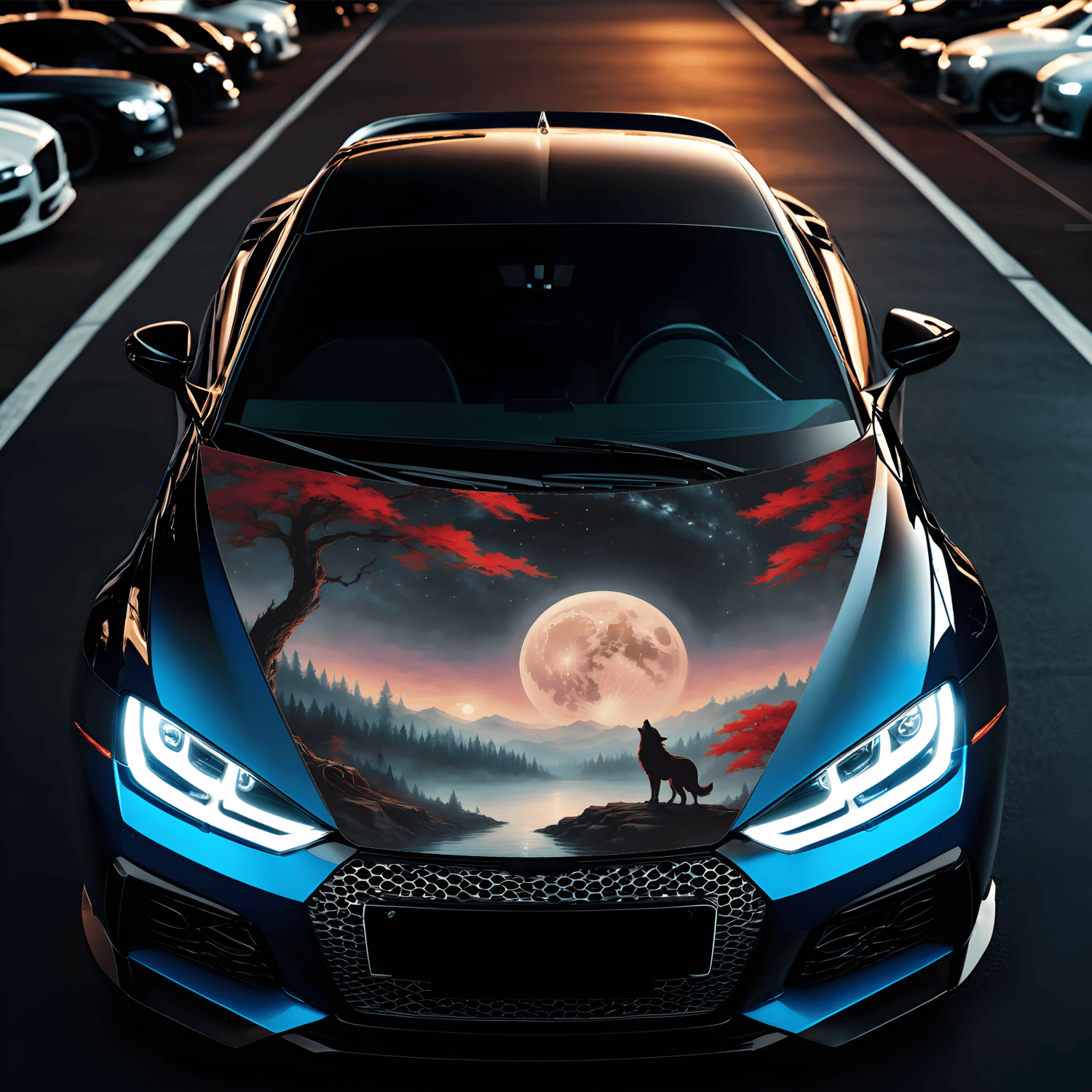 Folie Capota Auto "Hood Art" rezistenta la exterior, marime M (165 x 120cm) - Cod: AVX-CAPOTA-021M