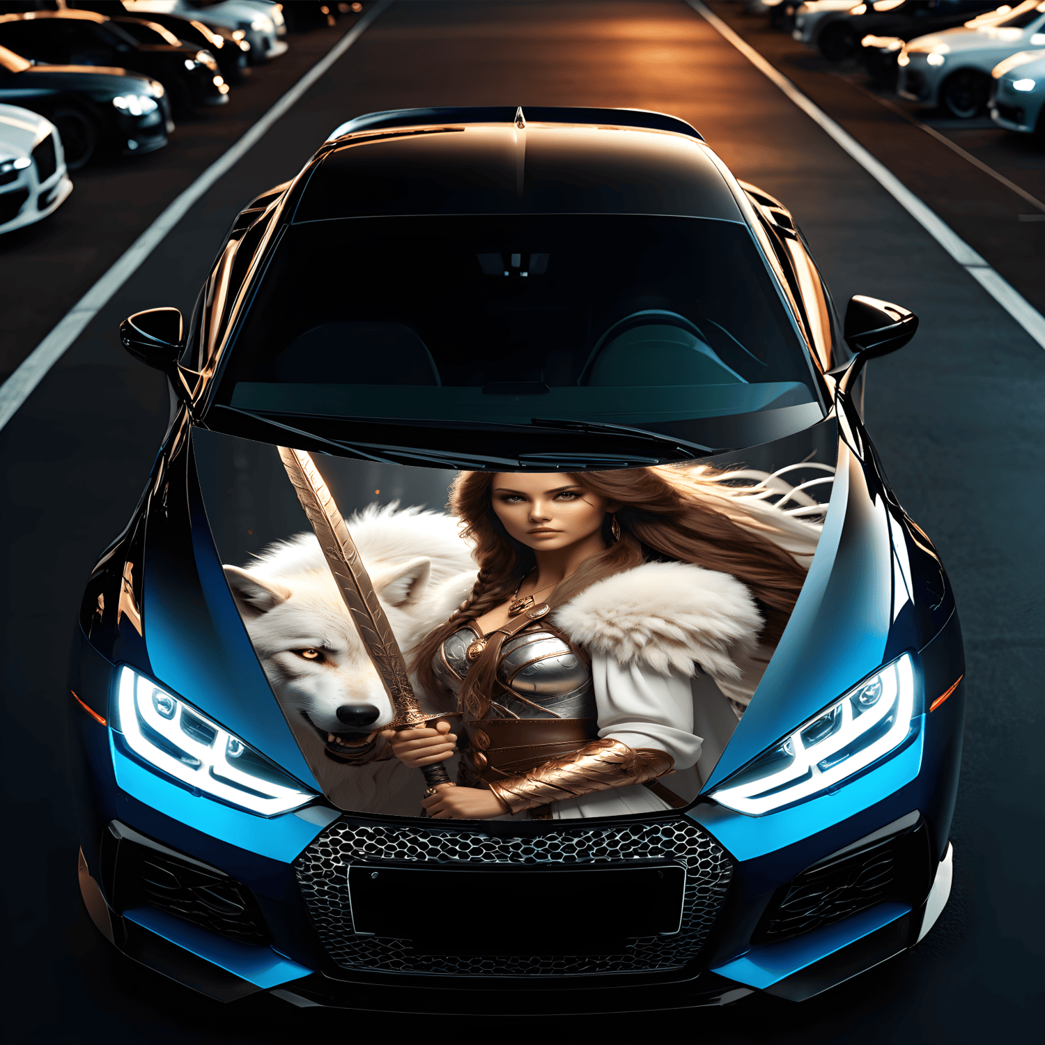 Folie Capota Auto "Hood Art" rezistenta la exterior, marime M (165 x 120cm) - Cod: AVX-CAPOTA-006M