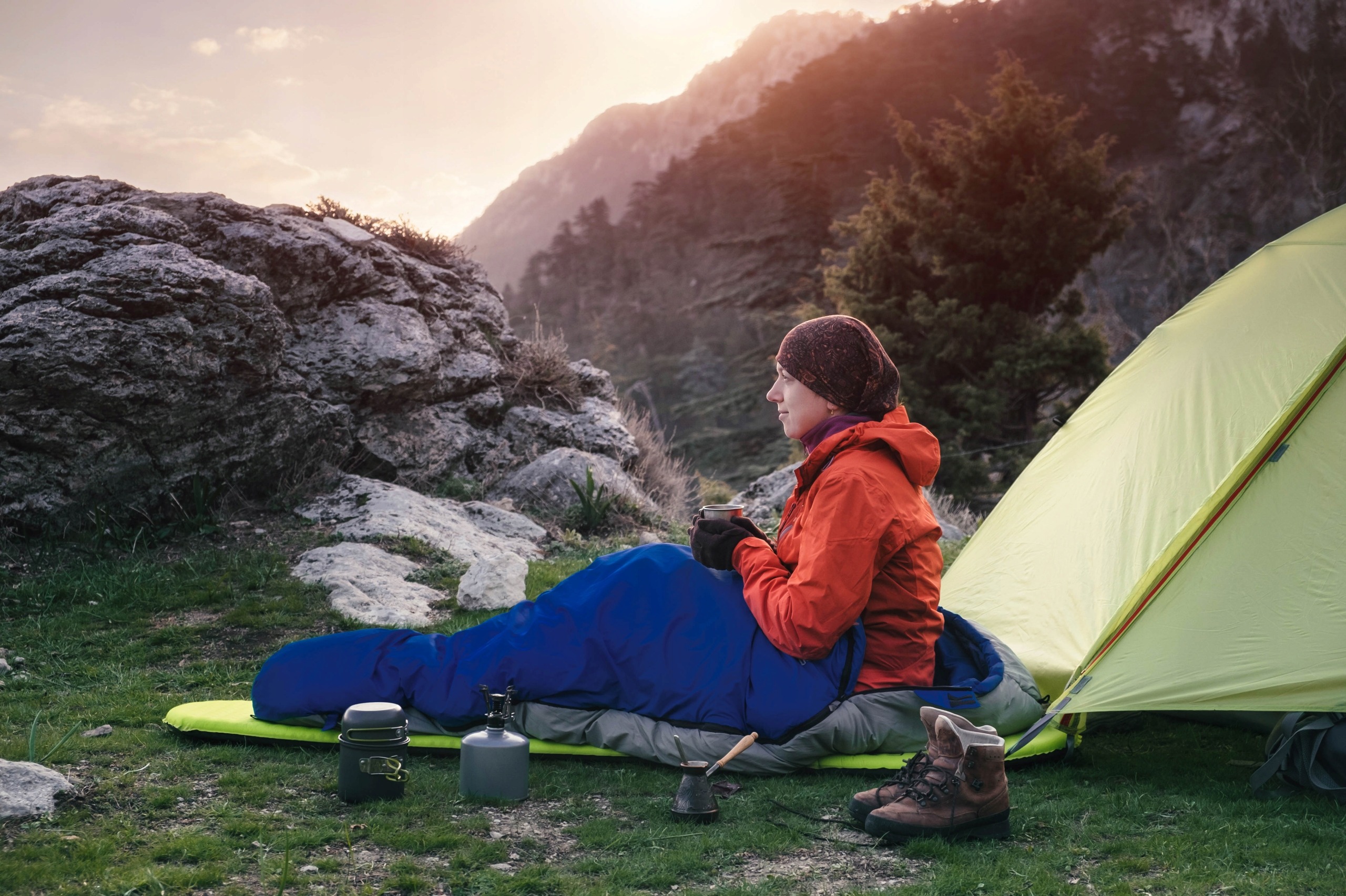 Sac de dormit, 2 in 1, impermeabil, albastru, 150x200 cm, Malatec