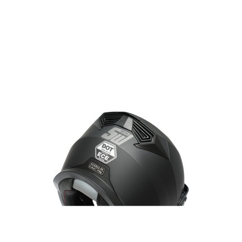 Casca motocross integrala, negru mat cu viziera transparenta si ochelari de soare marimea XL, model LION - imagine 8