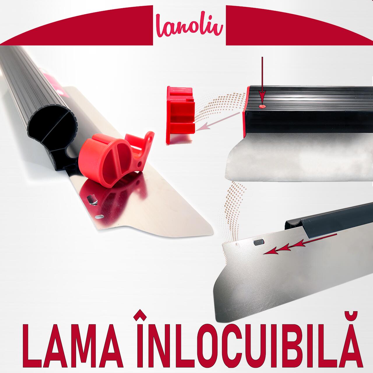 Gletiera profesionala, inox, 20 cm x 0.3 mm, Lanoliv - imagine 7