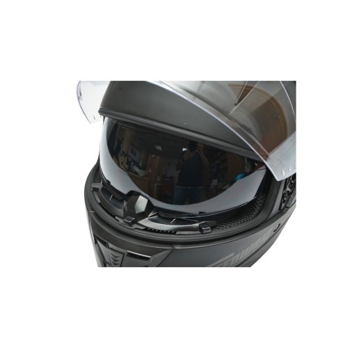 Casca moto integrala negru mat cu viziera transparenta si ochelari de soare, marimea L, model Arcane II - imagine 7