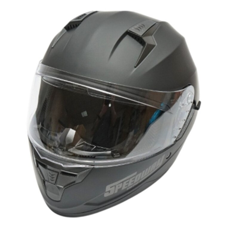 Casca moto integrala negru mat cu viziera transparenta si ochelari de soare, marimea L, model Arcane II - imagine 2