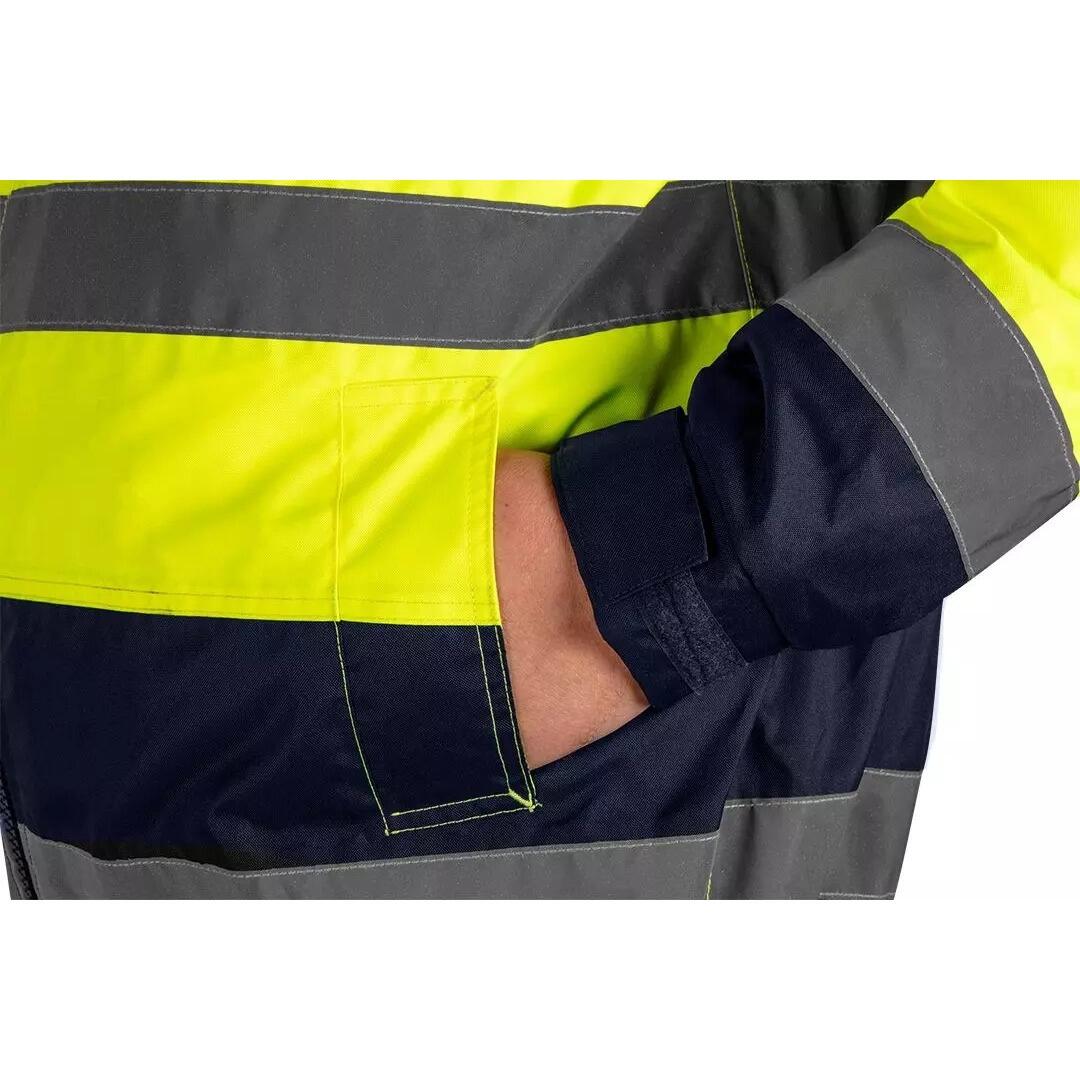 Geaca de lucru, vesta, 3 in 1, reflectorizanta, poliester, galben, model Hi-Vis, marimea XL/54 - imagine 10