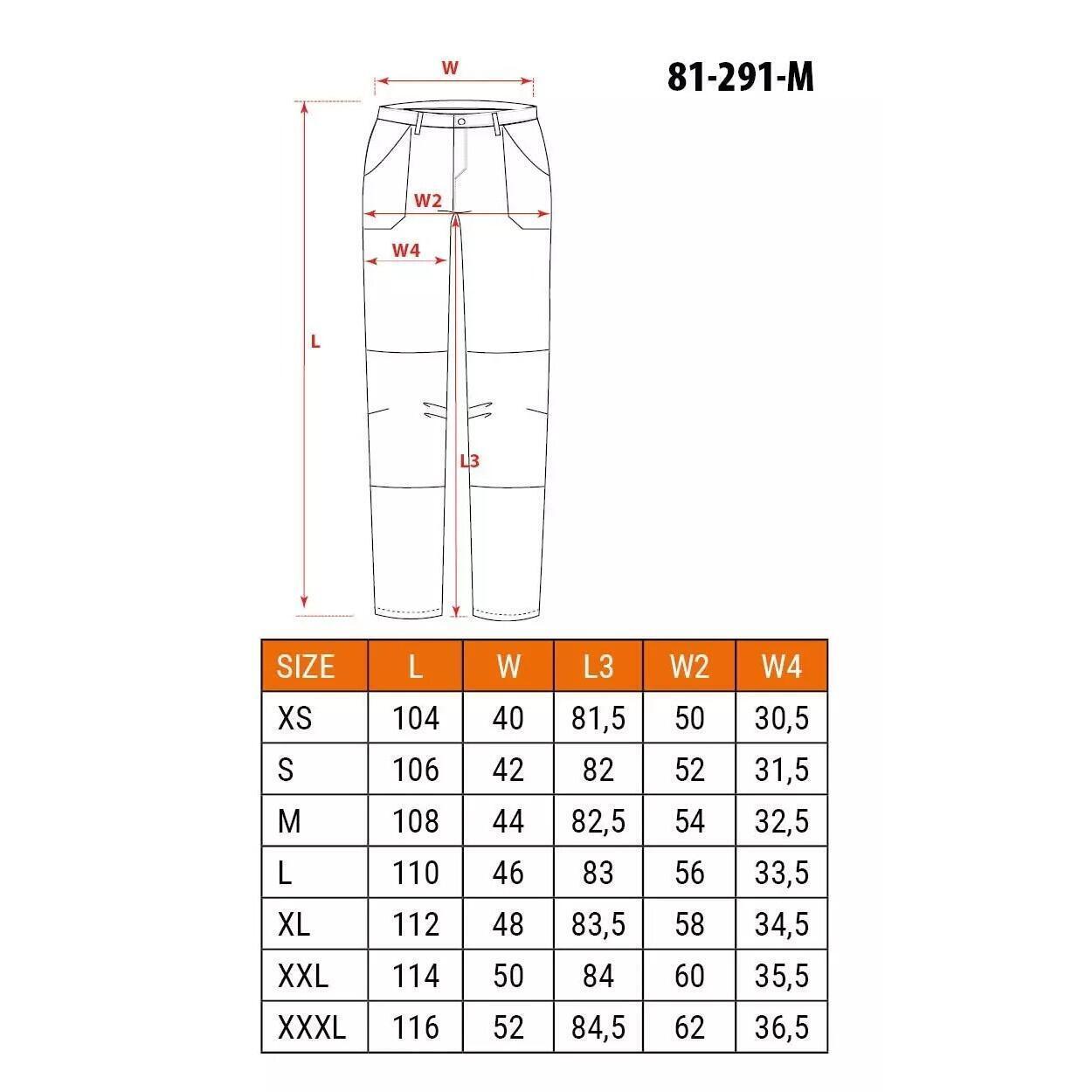 Pantaloni de lucru, elastici, nylon, model Outdoor, galben mustar, marimea S/48, NEO - imagine 14