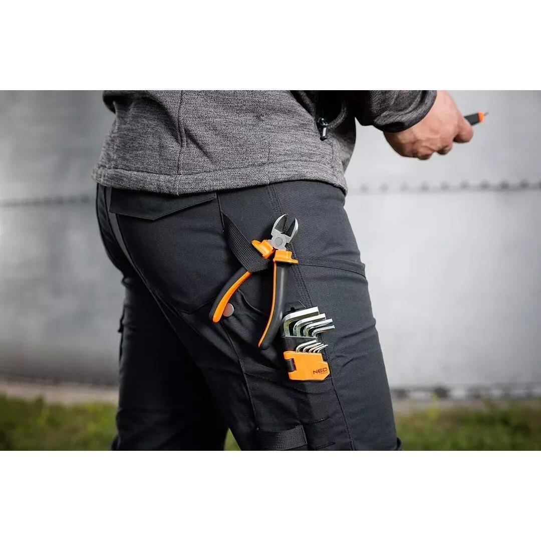 Pantaloni de lucru, bumbac si poliester, model Mix&Match, negru, marimea L/52, NEO - imagine 8