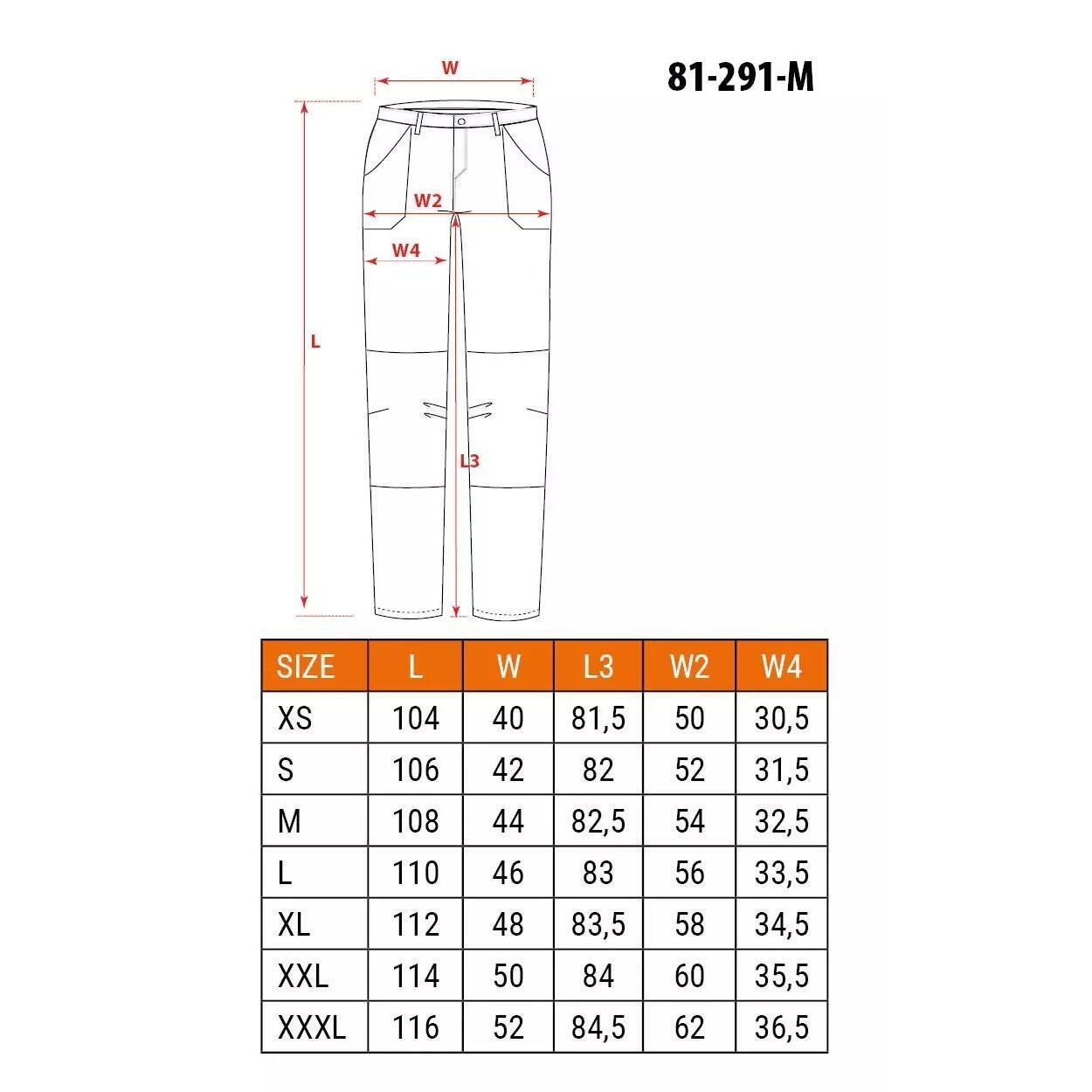 Pantaloni de lucru, elastici, nylon, model Outdoor, galben mustar, marimea L/52, NEO - imagine 9