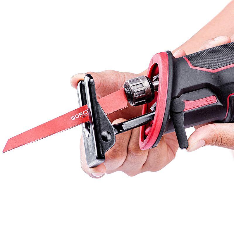 Fierastrau tip sabie, cu acumulator 2 Ah, 20V Li-ion, incarcator si geanta, Worcraft - imagine 15