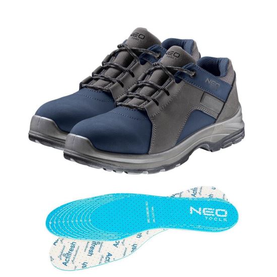 Pantofi de lucru piele nabuc, 02, SRC, talpici/branturi, marimea 44, NEO