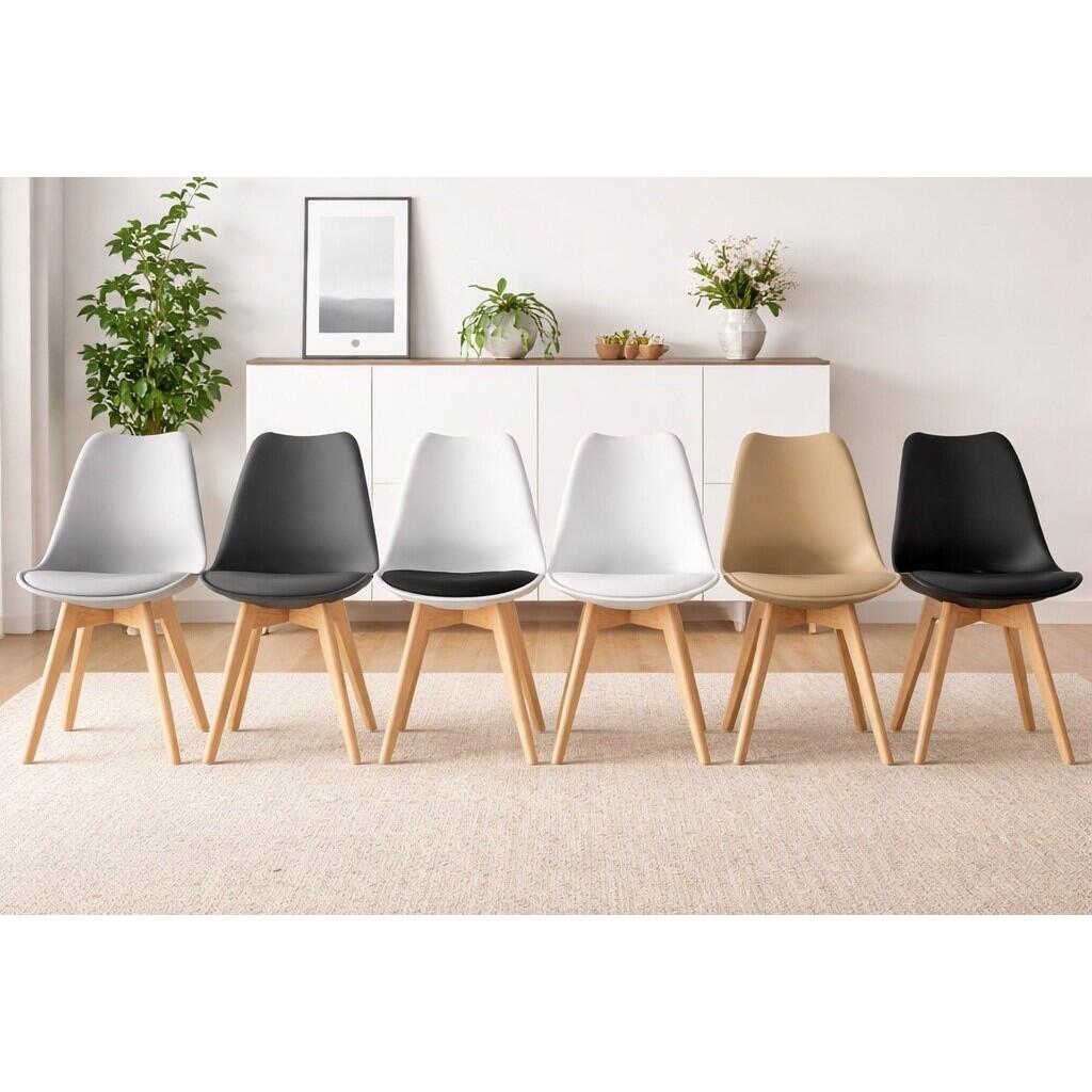 Scaun bucatarie/living, Artool, Mark, PP transparent, picioare lemn natur, 49x42x82.5 cm - imagine 9