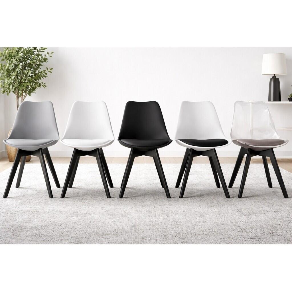 Scaun bucatarie/living, Artool, Mark, PP gri, picioare negre, 49x55.5x82.5 cm - imagine 9