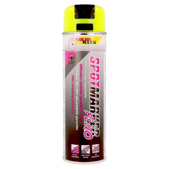 Vopsea spray pentru marcaje industriale COLORMARK Spotmarker, 500ml, galben fluorescent