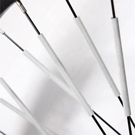 Set 12 ornamente din material reflectorizant pentru spite bicicleta, culoare gri - argintiu - imagine 6