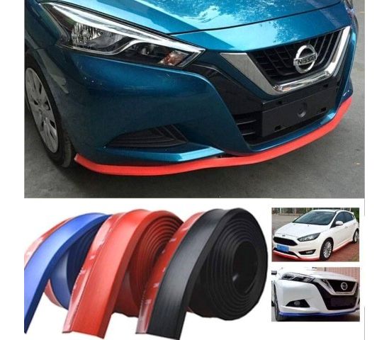 Protectie spoiler, prelungire bara fata/spate din cauciuc, culoare NEGRU - imagine 4