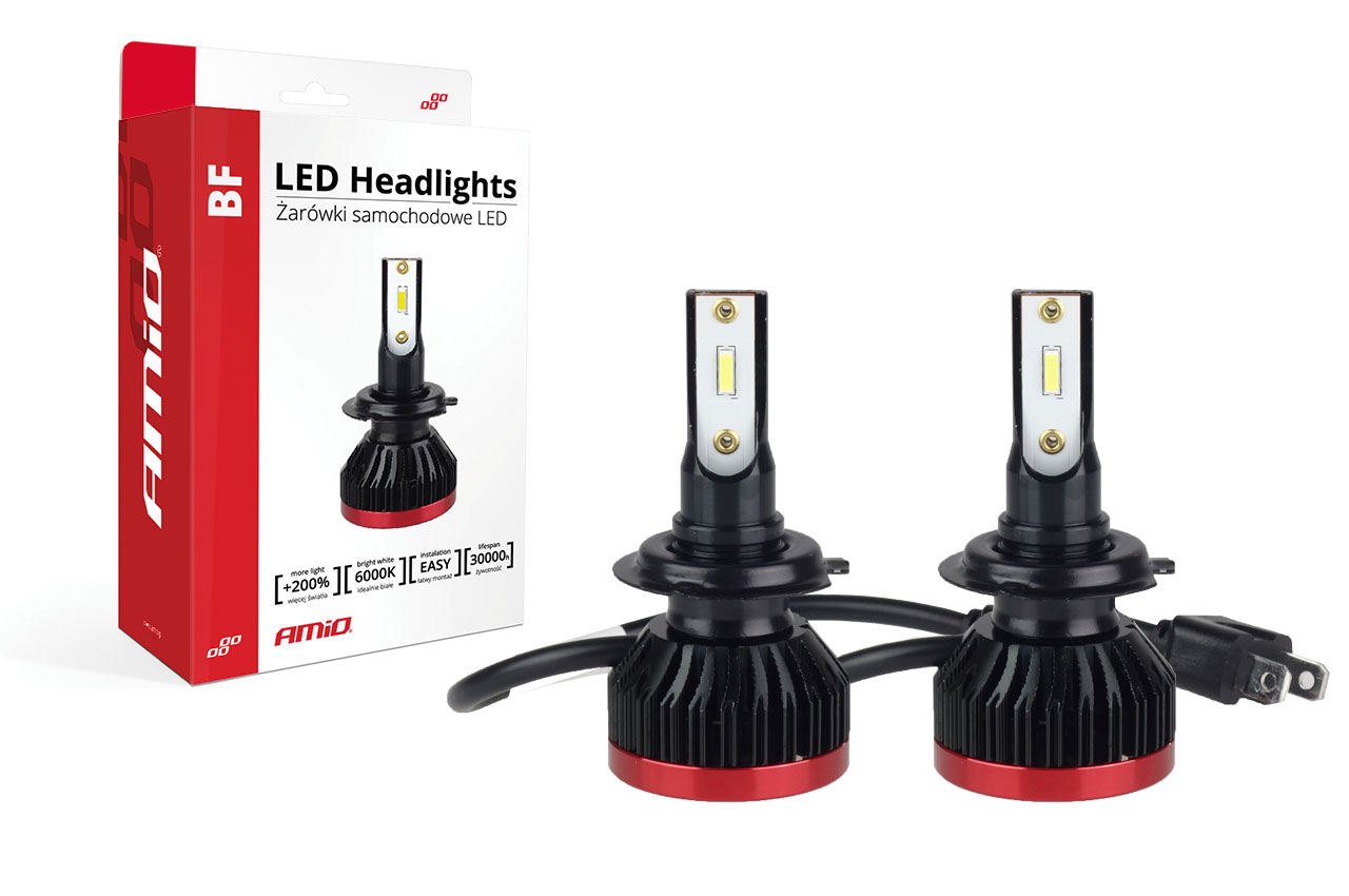 Becuri auto LED BF Series AMiO compatibil H7, destinat competitiilor auto sau off-road