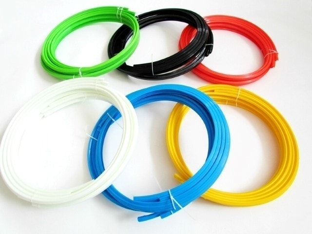 Set protectie jante, calitate Premium, 4 inele din plastic, culoare NEGRU - imagine 3