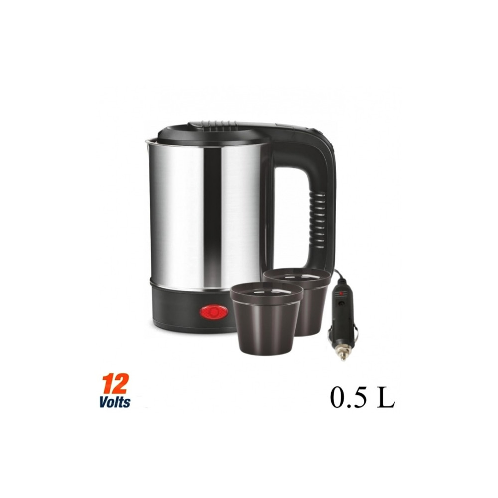 Termos electric, fierbator auto cu 2 cani, alimentare 12V, putere 250W, volum 500ml - imagine 2