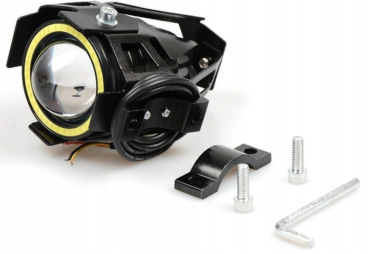 Proiector LED cu Lupa, Angel Eye ALB si Devil Eye RED, alimentare 12V, pentru Off-Road, ATV, SSV, UTV - imagine 7