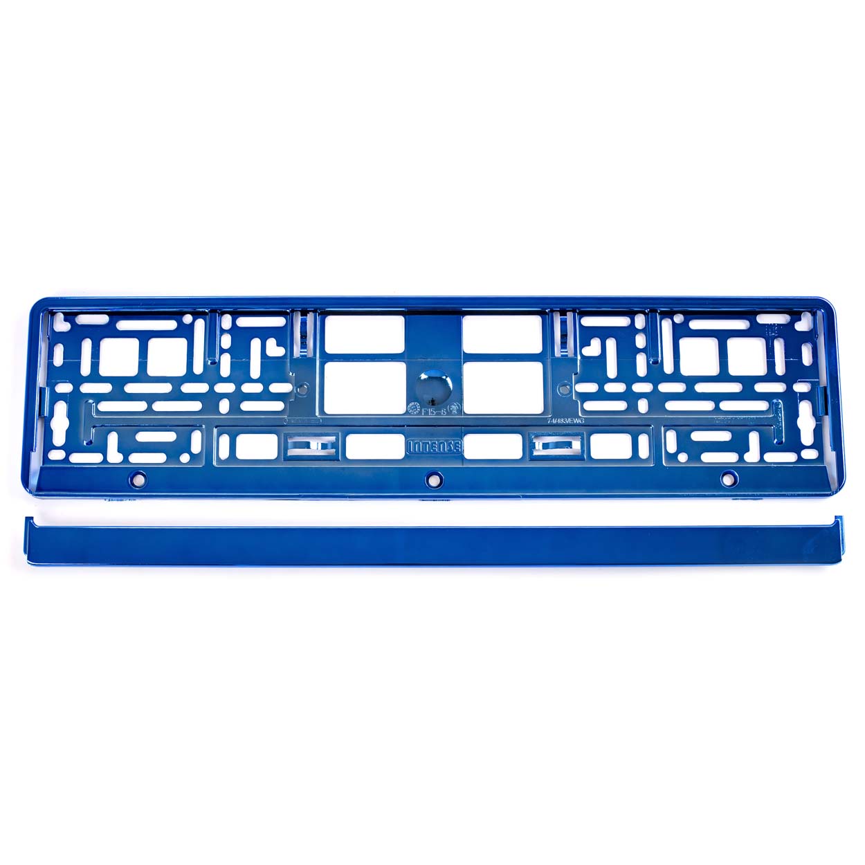 Suport numar inmatriculare din plastic, calitate Premium, culoare ALBASTRA - imagine 2