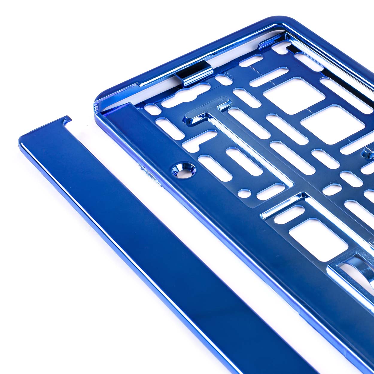 Suport numar inmatriculare din plastic, calitate Premium, culoare ALBASTRA - imagine 4