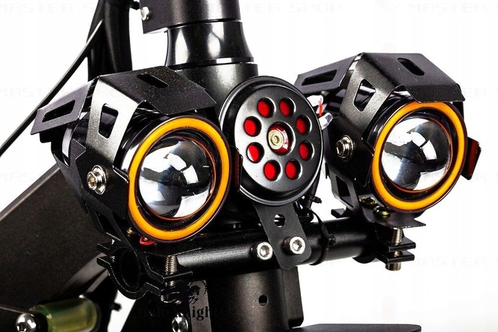 Proiector LED cu Lupa, Angel Eye ALB si Devil Eye RED, alimentare 12V, pentru Off-Road, ATV, SSV, UTV - imagine 9