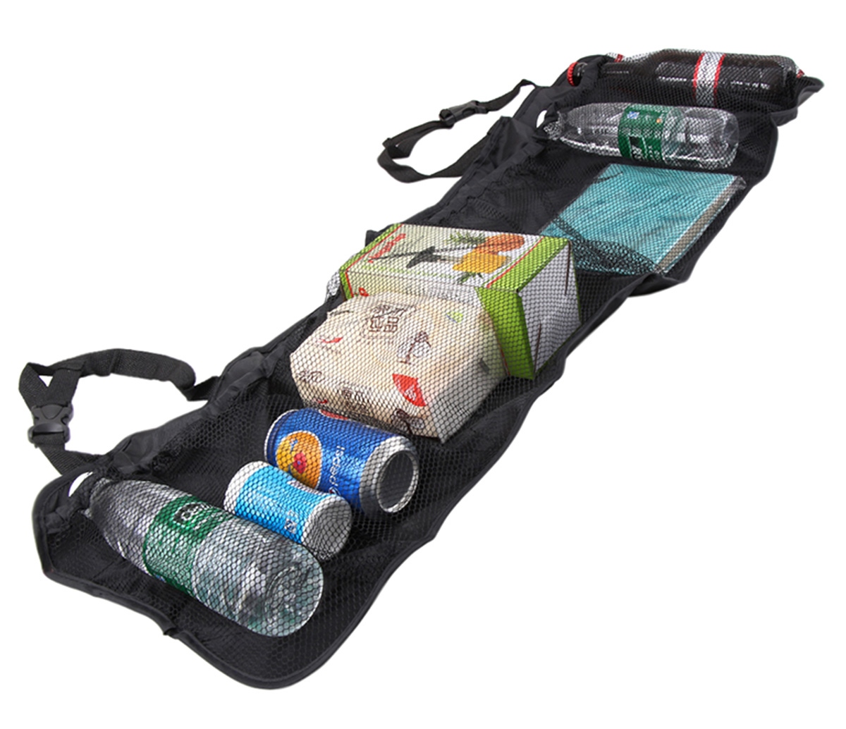 Organizator portbagaj auto cu 6 buzunare, 33 x 104 cm, culoare neagra - imagine 4