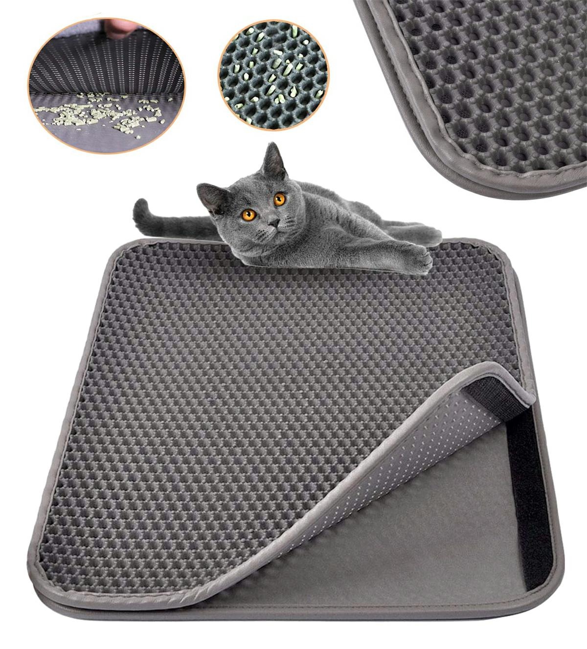 Saltea igienica pentru pisici 40 x 50 cm culoare gri AG350B - imagine 3