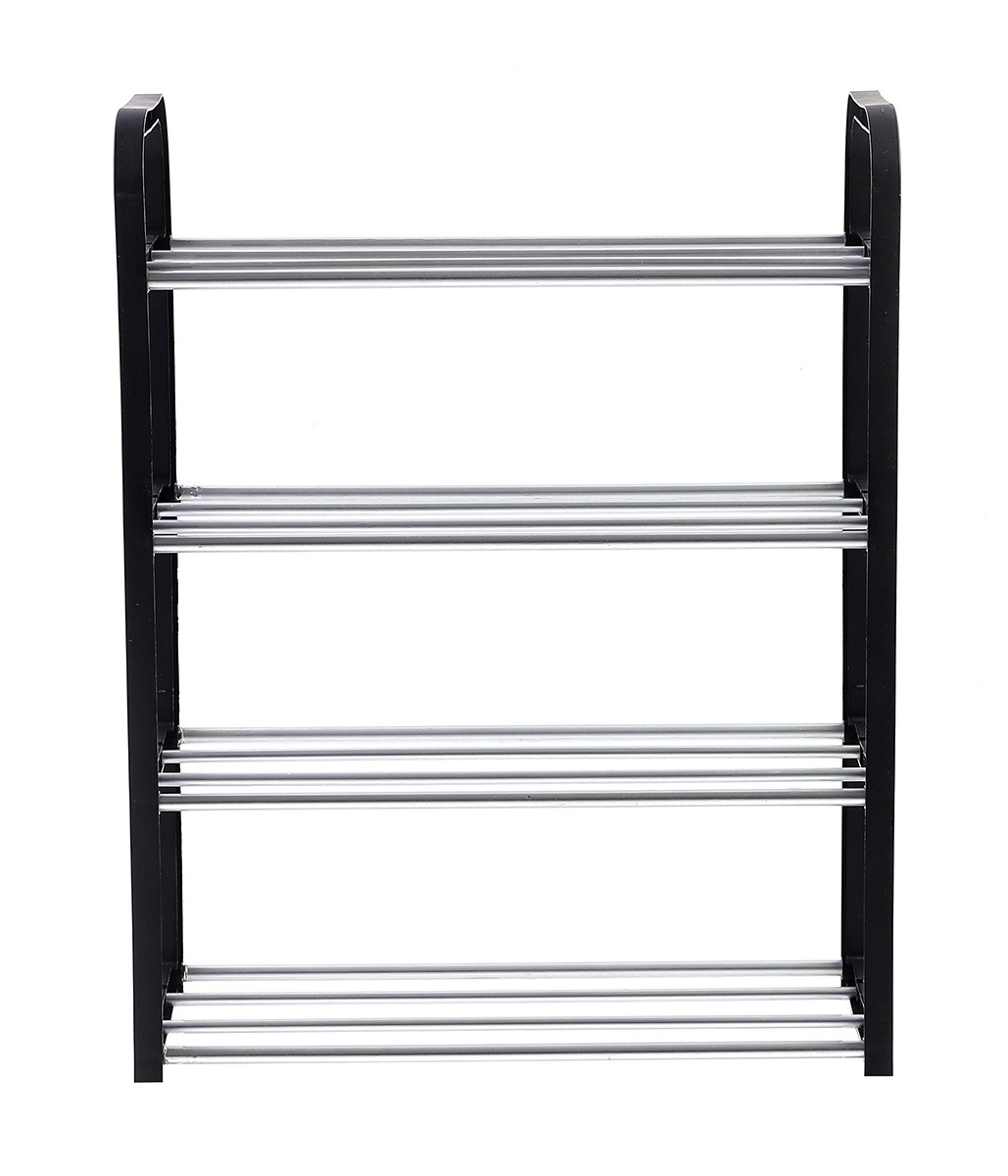 Raft Elegant pentru depozitare Pantofi sau Pantaloni, cu traverse metalice, 4 nivele, dimensiuni 58 x 42 x 18 cm - imagine 3