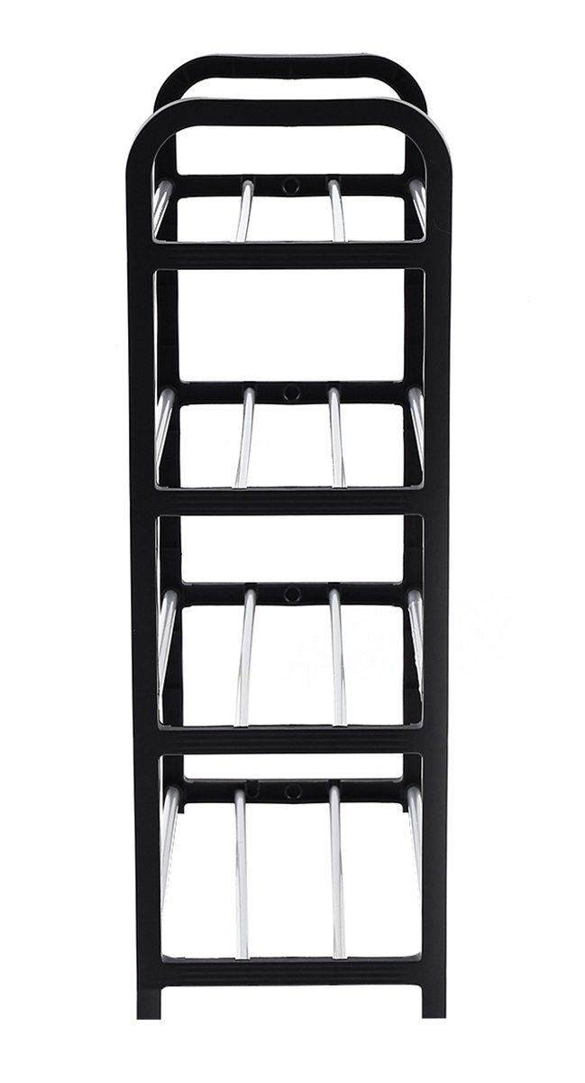 Raft Elegant pentru depozitare Pantofi sau Pantaloni, cu traverse metalice, 4 nivele, dimensiuni 58 x 42 x 18 cm - imagine 4