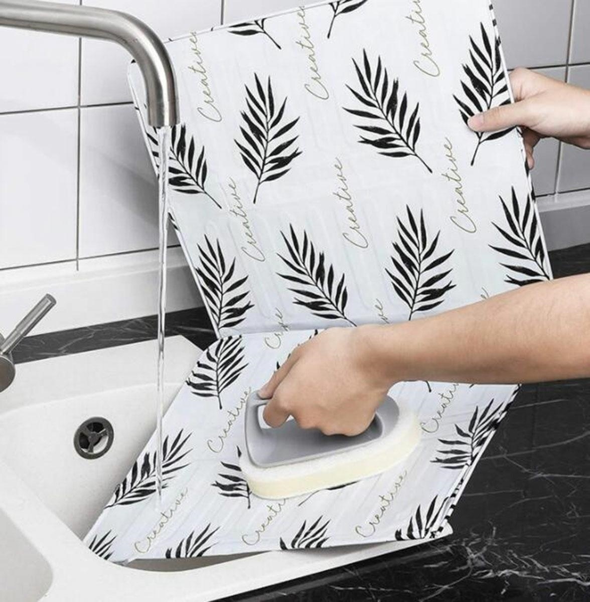 Protectie din aluminiu anti-stropire pentru gatitul pe aragaz, lavabila, model AVX-AG553E - imagine 2