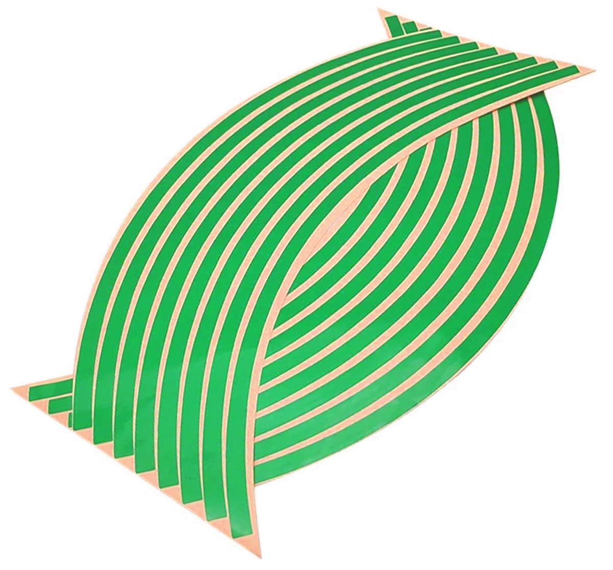 Set 16 ornamente Reflectorizante pentru jante auto, moto, culoare Verde - imagine 3