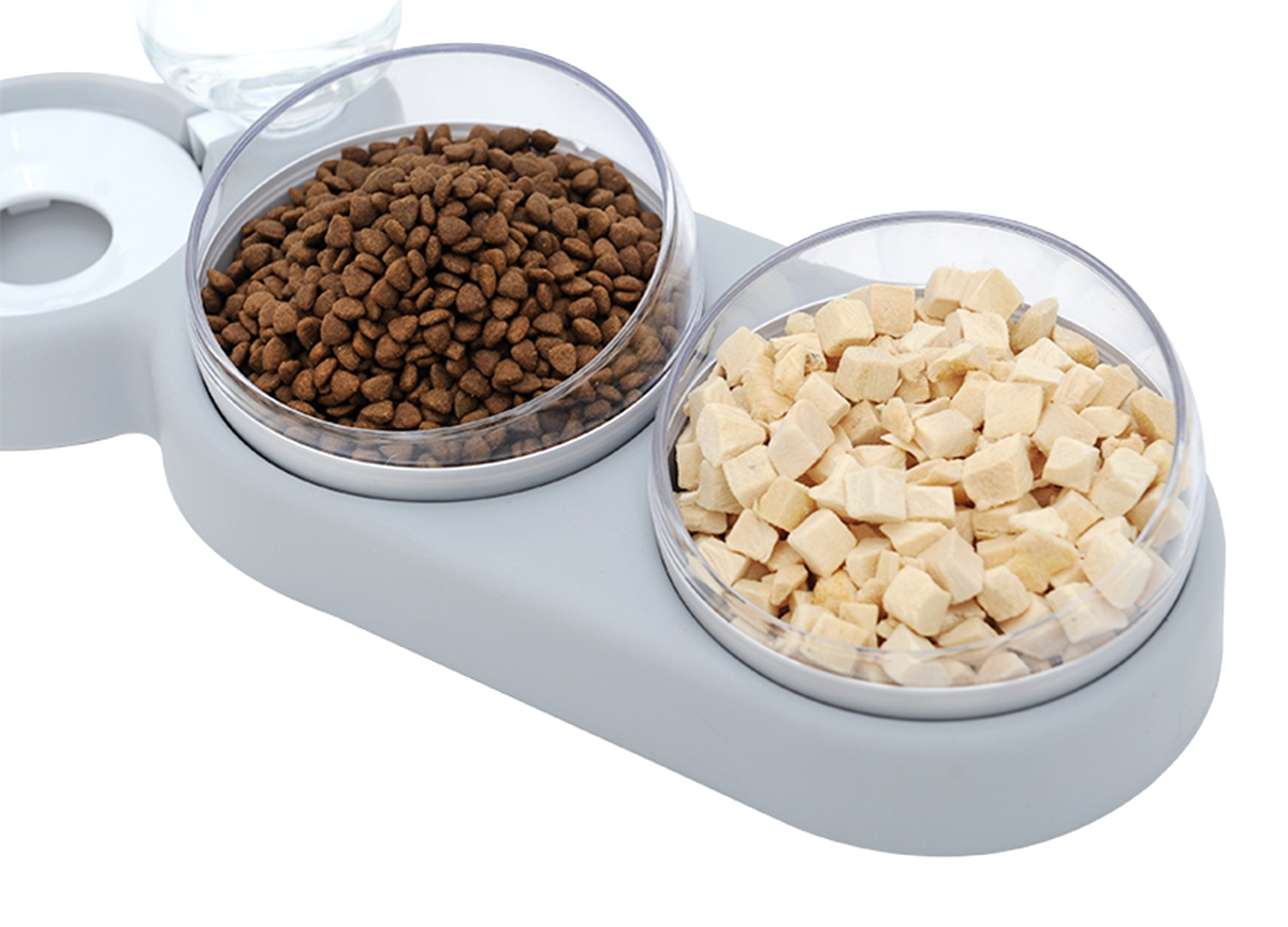 Vas Dublu Inclinat pentru hranire pisici cu Dispenser Apa, AVX-AG684E - imagine 2