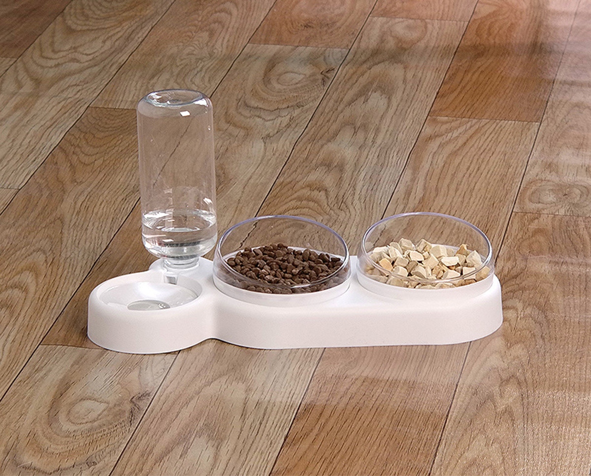 Vas Dublu Inclinat pentru hranire pisici cu Dispenser Apa, AVX-AG684E - imagine 6