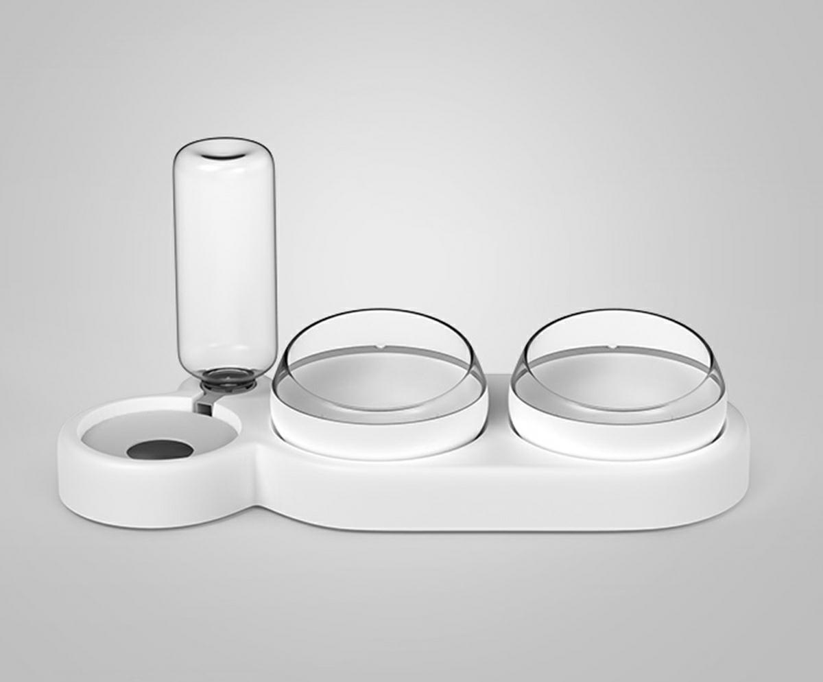 Vas Dublu Inclinat pentru hranire pisici cu Dispenser Apa, AVX-AG684E - imagine 7