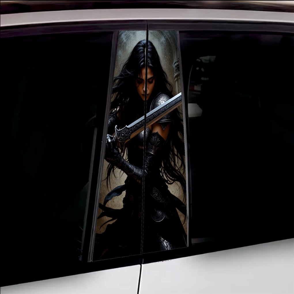 Set 2 stickere decorative pentru stalpii usilor, print autoadeziv de inalta rezolutie, dimensine 2 buc x 50 x 22 cm , cod: AVX-SSU-15