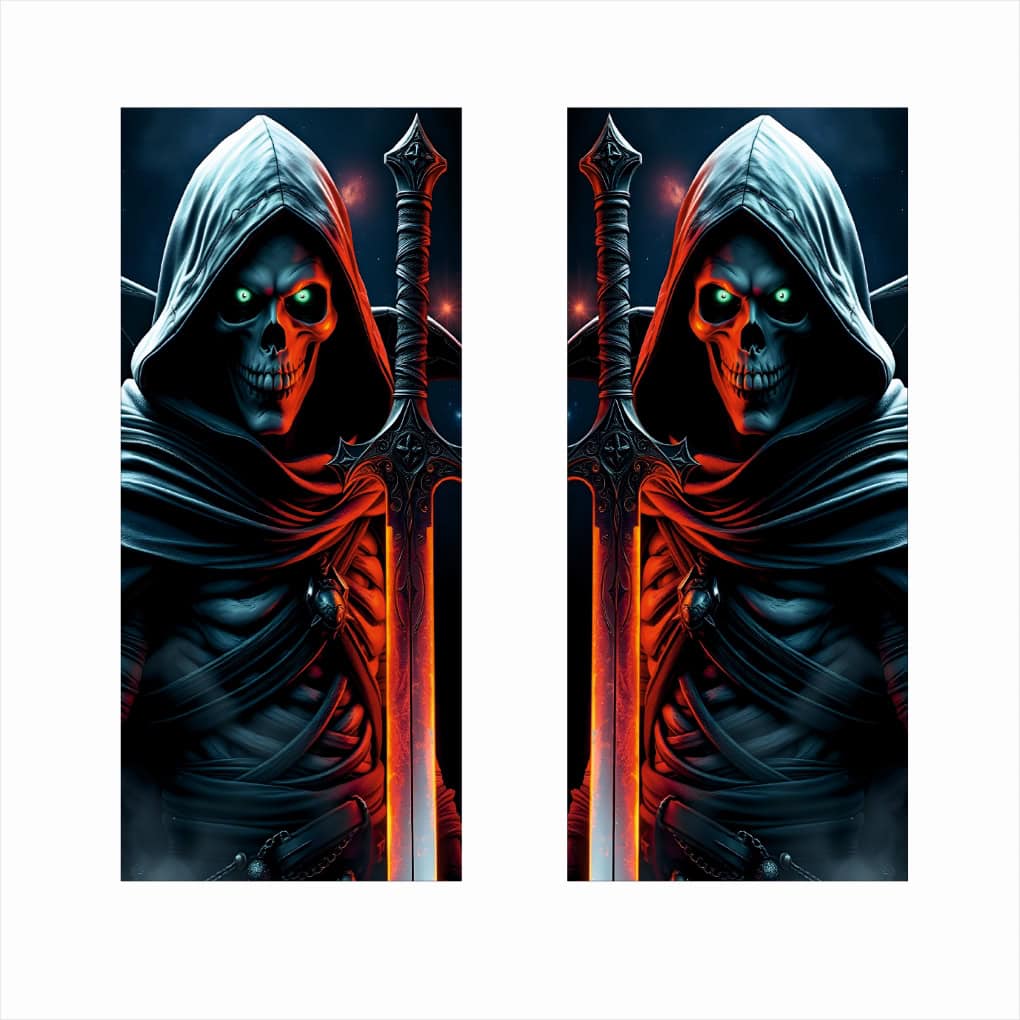 Set 2 stickere decorative pentru stalpii usilor, print autoadeziv de inalta rezolutie, dimensine 2 buc x 50 x 22 cm , cod: AVX-SSU-25 - imagine 2