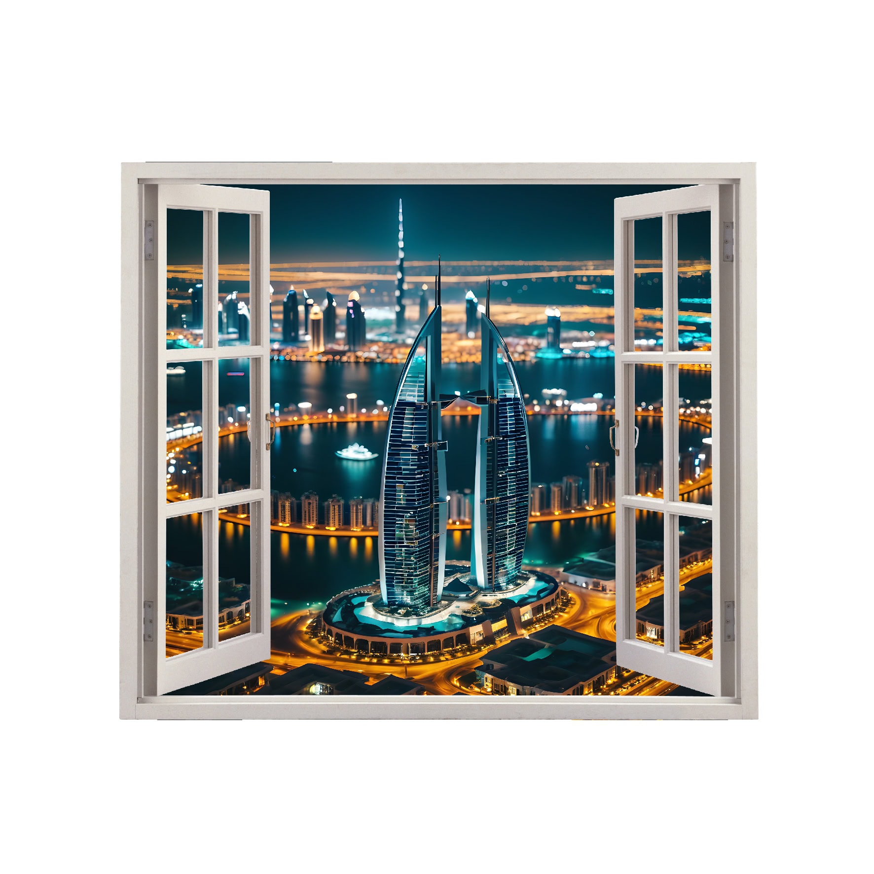 Folie imprimata color pentru decor perete locuinta, dimensiune 125 x 110cm, model: VIEW TO HAVEN 04 - imagine 2