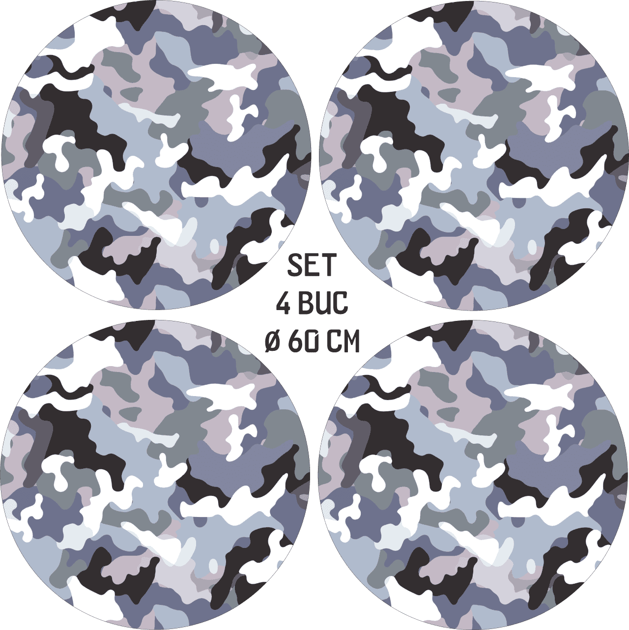 Set 4 Folii Imprimate Outdoor cu EcoSolvent, autoadezive, pentru decorarea jantelor auto, dimetru 60 cm, model FJT-08 - imagine 4