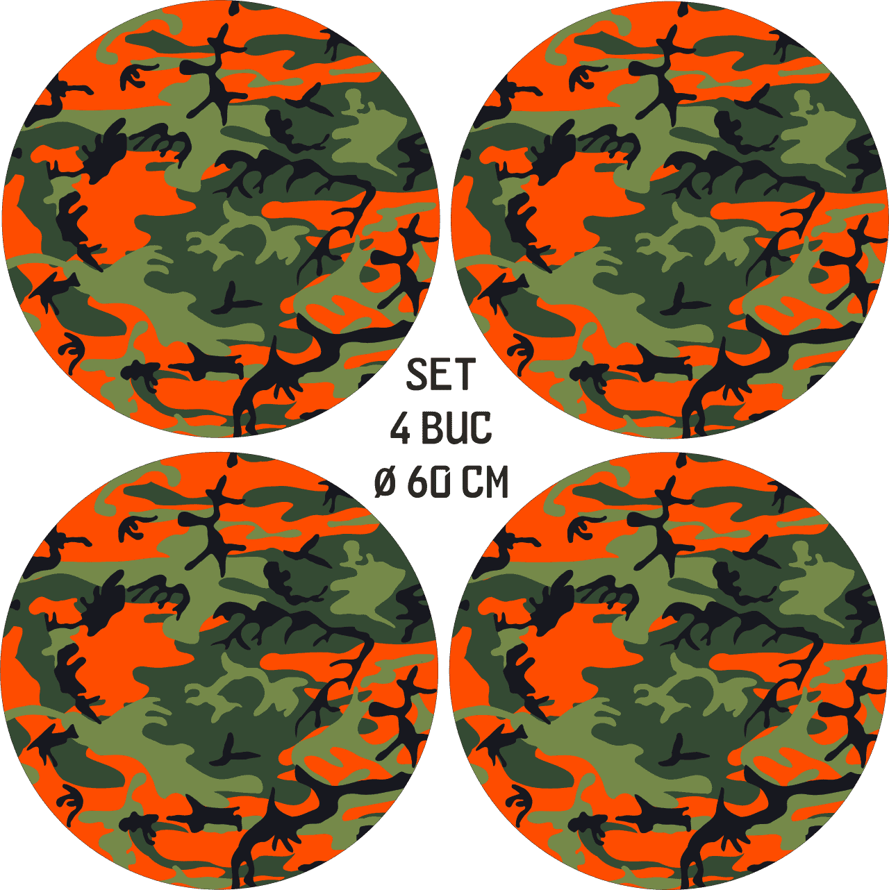 Set 4 Folii Imprimate Outdoor cu EcoSolvent, autoadezive, pentru decorarea jantelor auto, dimetru 60 cm, model FJT-29 - imagine 4