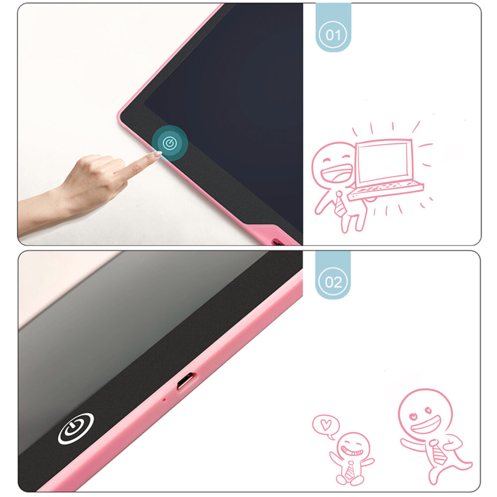 Tableta grafica de 16" pentru copii, culoare Roz, AVX-WT-RYMT-1201-BK-PINK - imagine 2