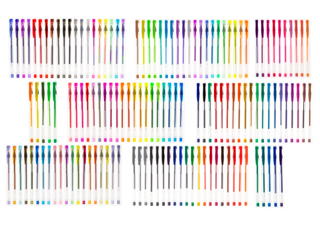 Set 140 piese, Pixuri cu gel multicolor cu sclipici (glitter) - imagine 4