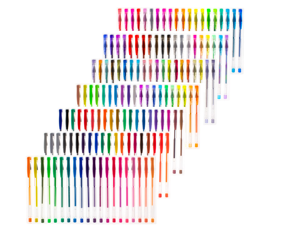 Set 140 piese, Pixuri cu gel multicolor cu sclipici (glitter) - imagine 6