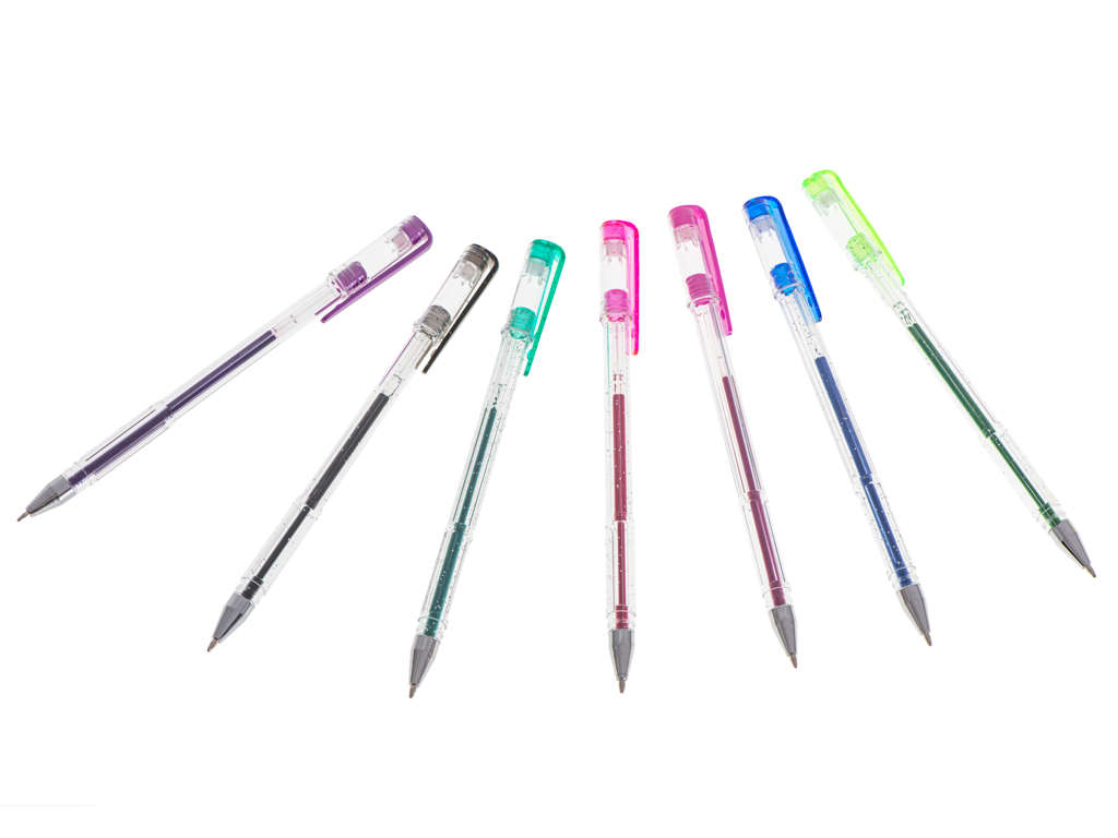 Set 25 piese, Pixuri cu gel multicolor cu sclipici (glitter) - imagine 2